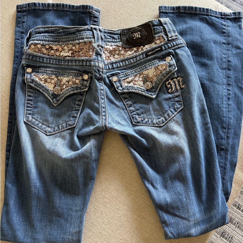 ✨SOLD✨ Miss Me Jeans sequins size 26 equivalent to size 2/4